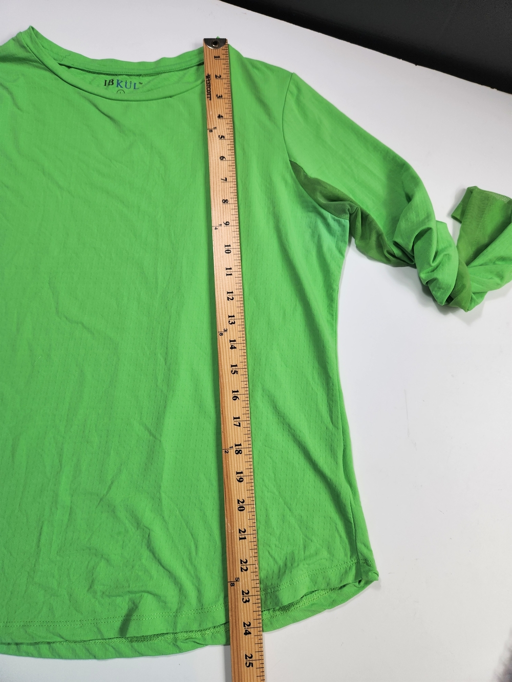 IBKÜL Women's Long Sleeve Performance Cooling Top Size Large Lime Green Athletic - Picture 11 of 14